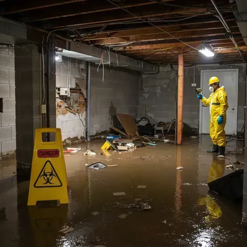 Flooded Basement Electrical Hazard in Big Lake, TX Property